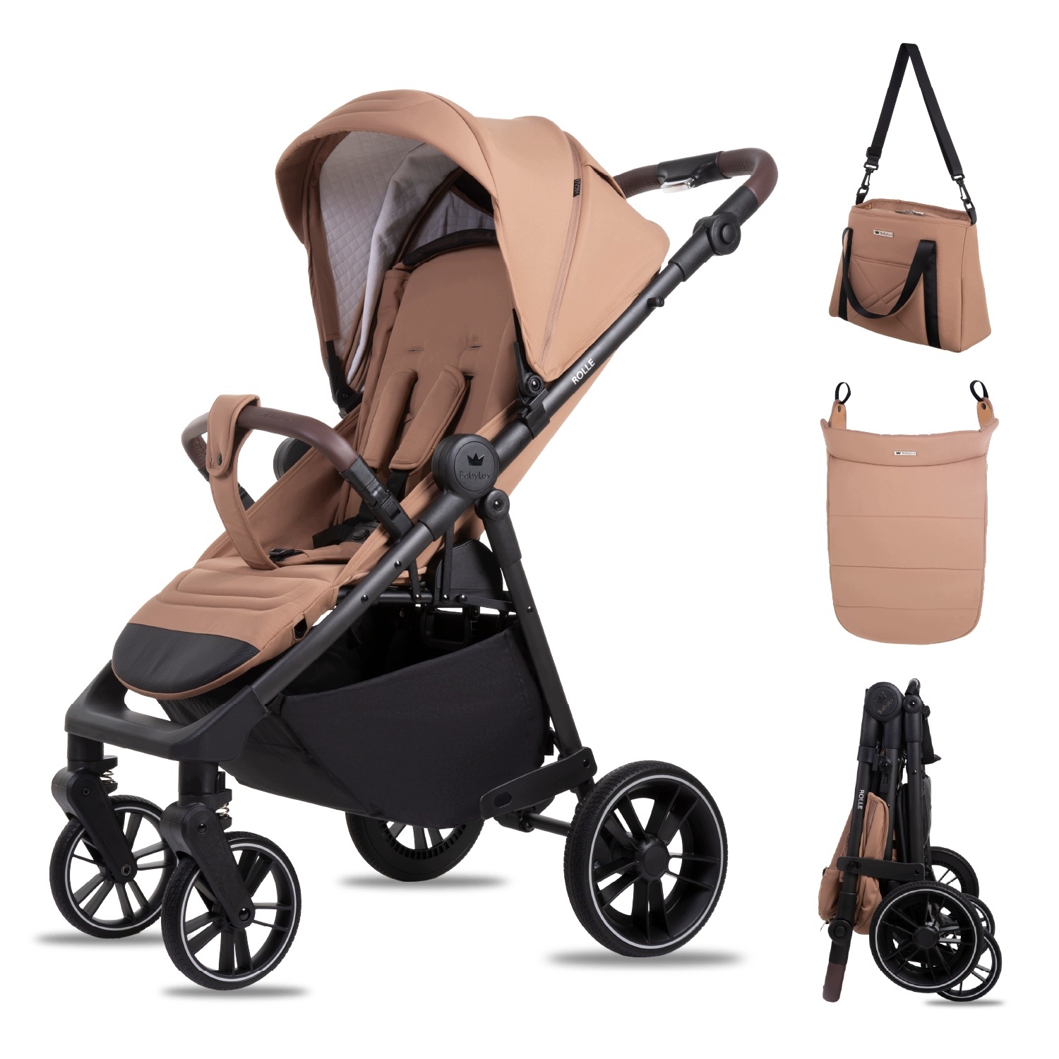 Wózek Spacerowy BabyLux Rolle Lekka Miejska Spacerówka Składana Akcesoria