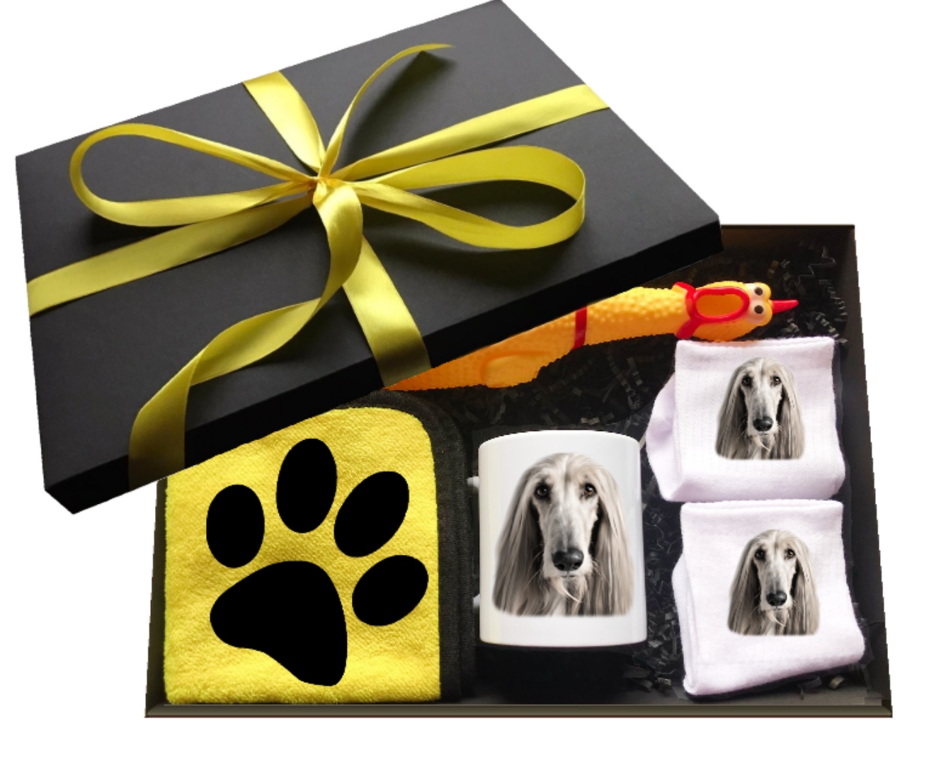 Sada s hrnkem dárek jmeniny pejsek psi Afghánský Chart