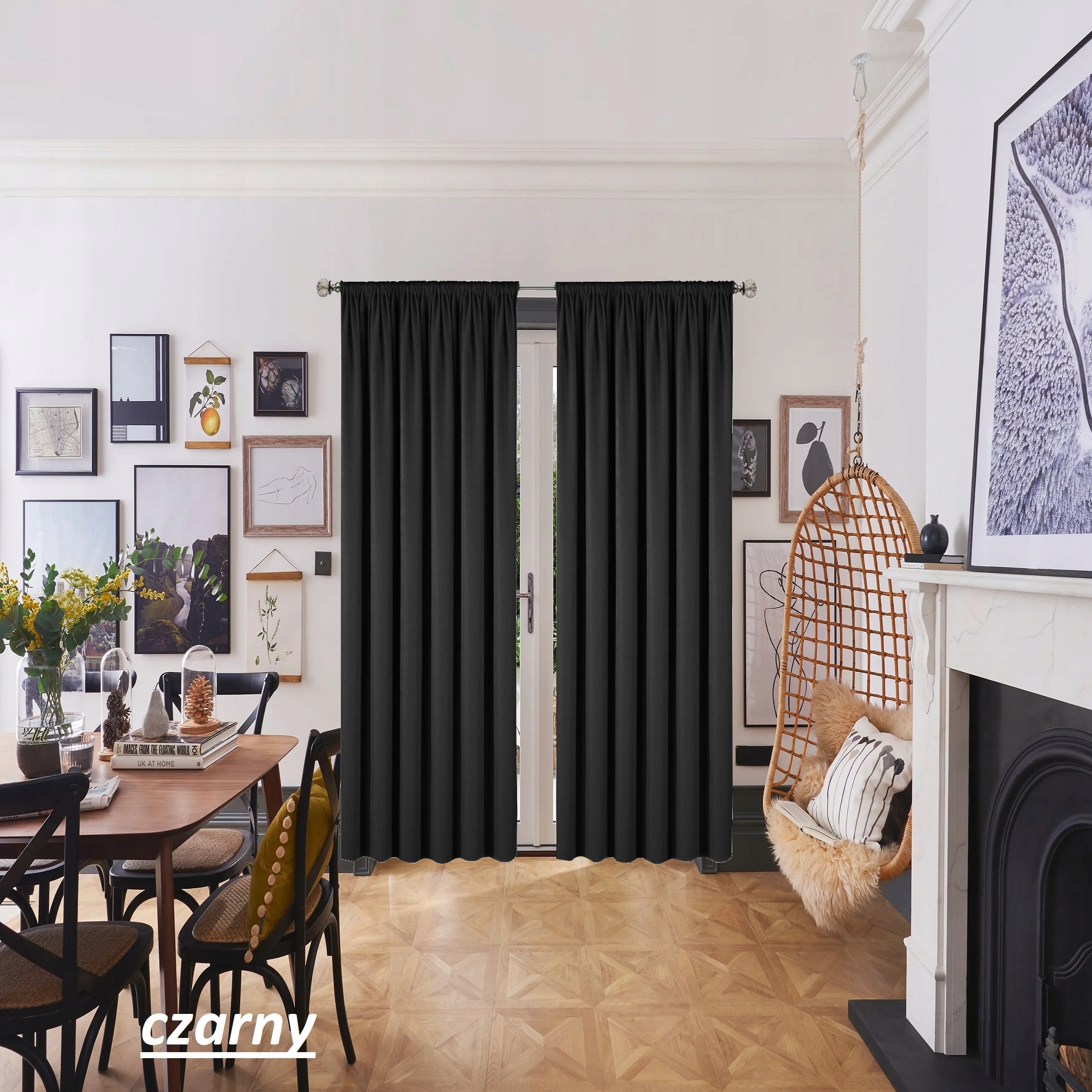 ZASŁONA DŁUGA 145 x 220 CM ZASŁONA GOTOWA Szerokość produktu 145 cm