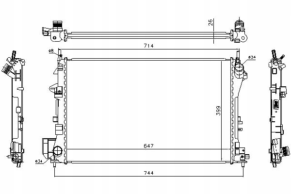 Nissens Chladič Motoru Cadillac Bls Opel Signum