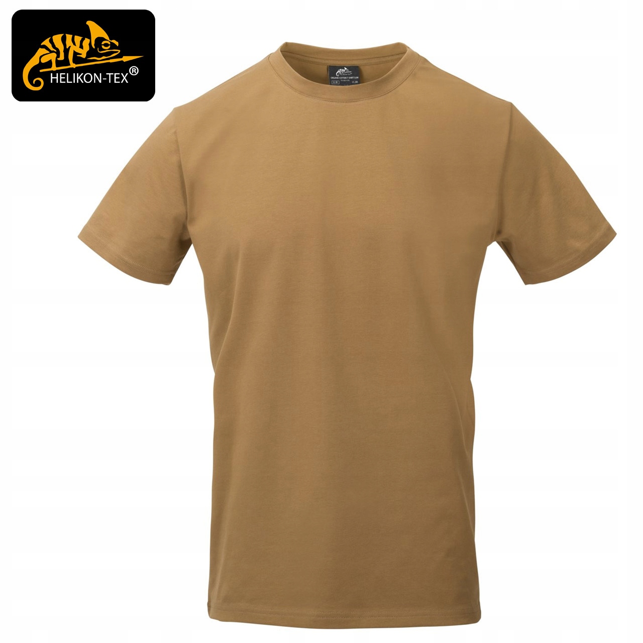 Koszulka Męska T-Shirt Helikon Bawełna Organic SLIM Sportowa Coyote 3XL Kod producenta TS-OCS-OS-11-B03