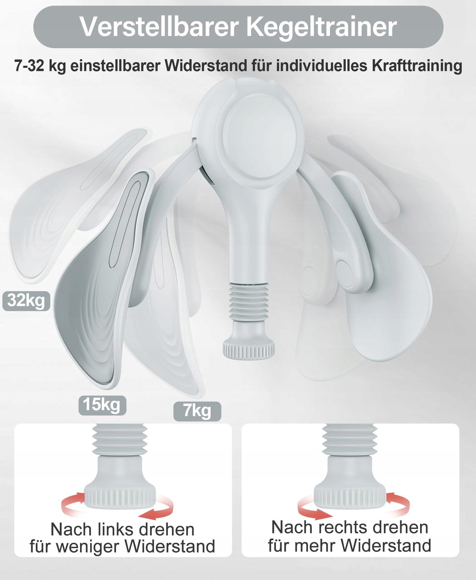 KEGEL EXERCISER Trener Mięśni Kegla Regulowany Dla Kobiet i Mężczyzn — miniatura 3
