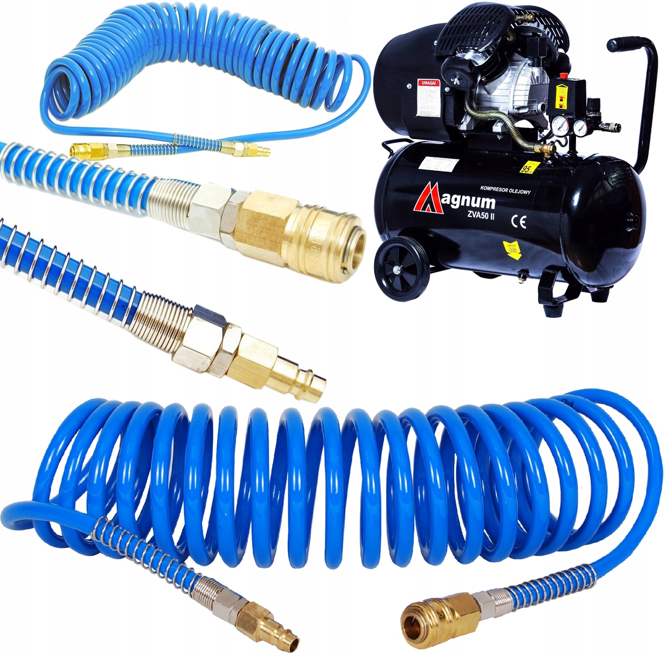 Magnum Pneumatická Spirálová Hadice Polyuretanová Pu 12 X 8 MM 15 M