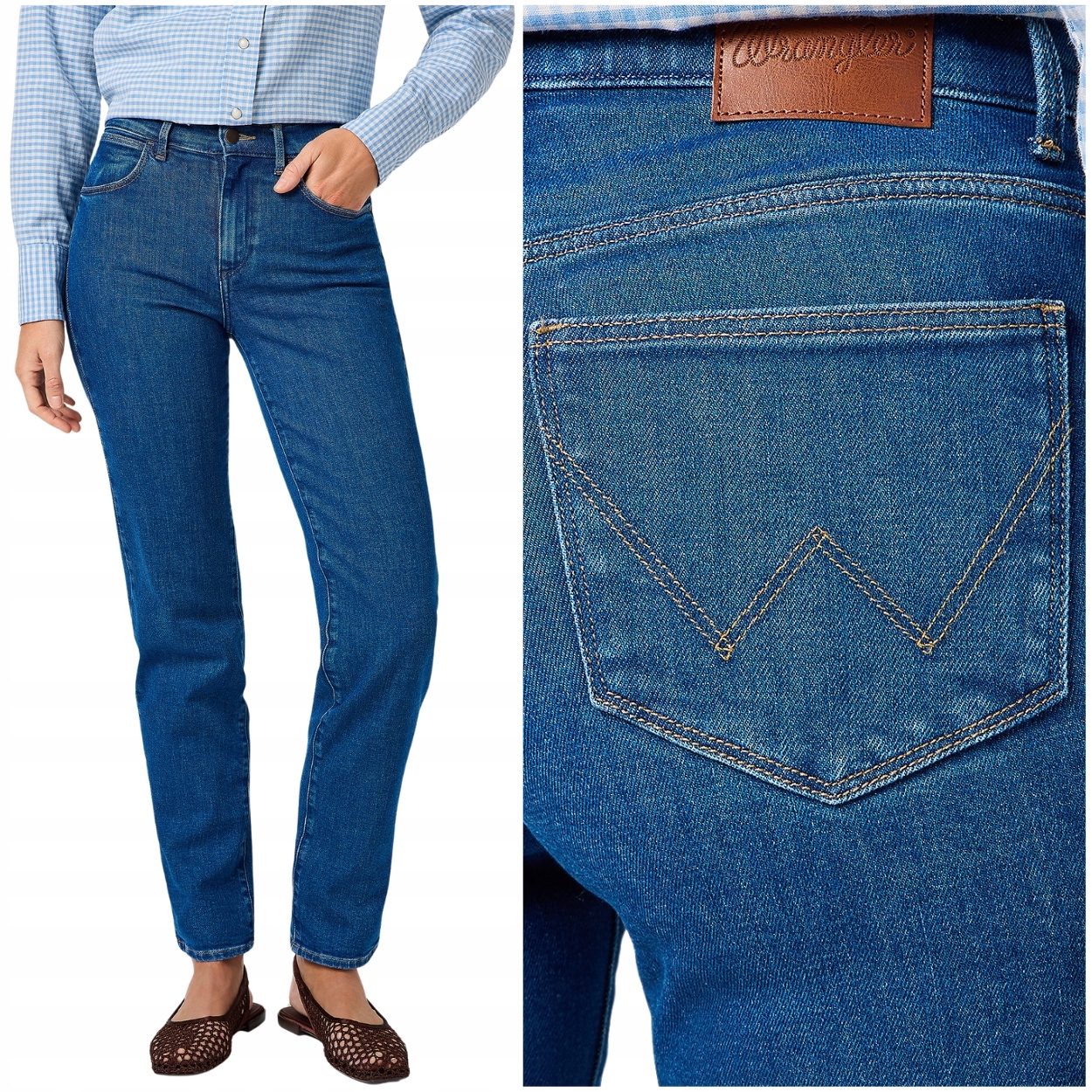 Wrangler Straight Geniune Wear jednoduché dámské džínové kalhoty W31 L32