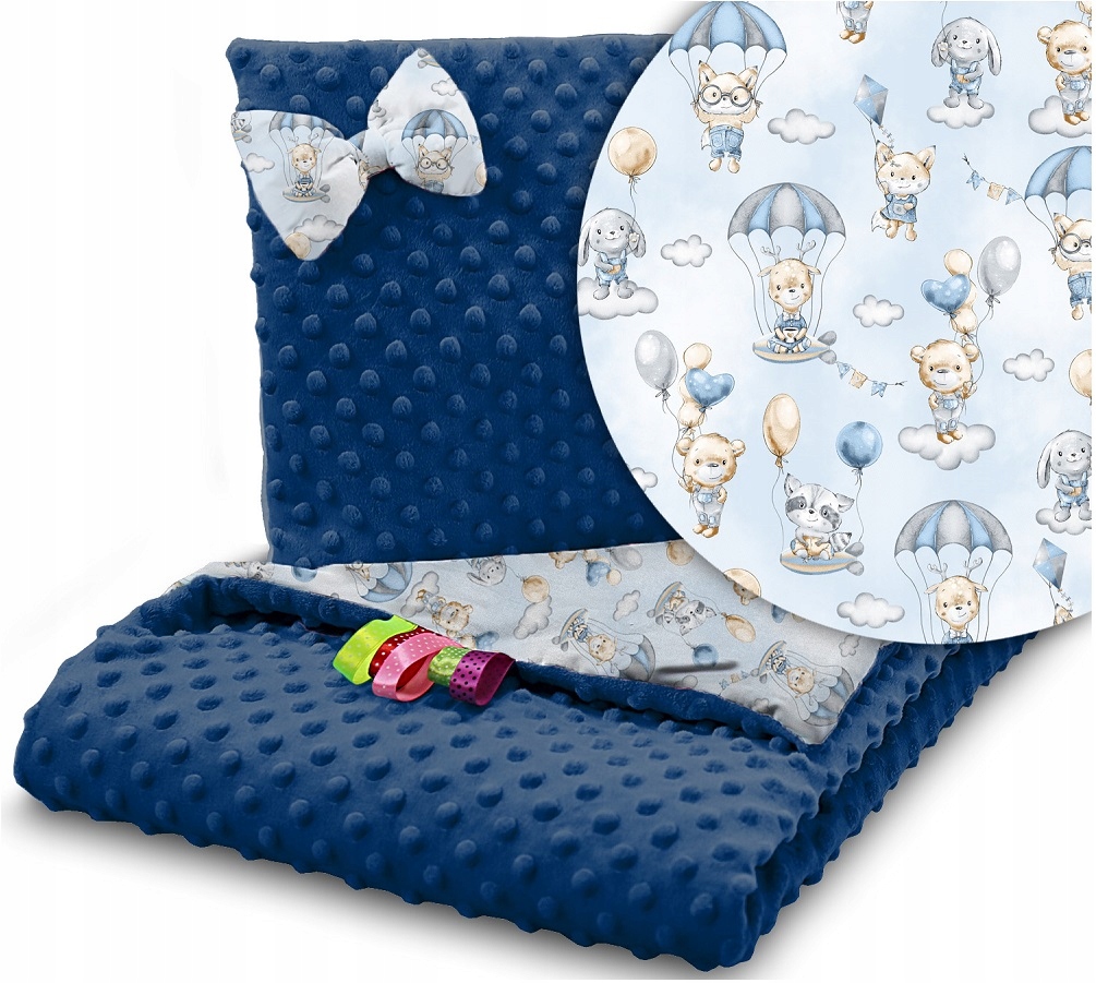 

Babymam Komplet Do Wózka Minky Kocyk Poduszka