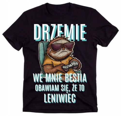 

Koszulka t-shirt zabawna leniwiec roz M