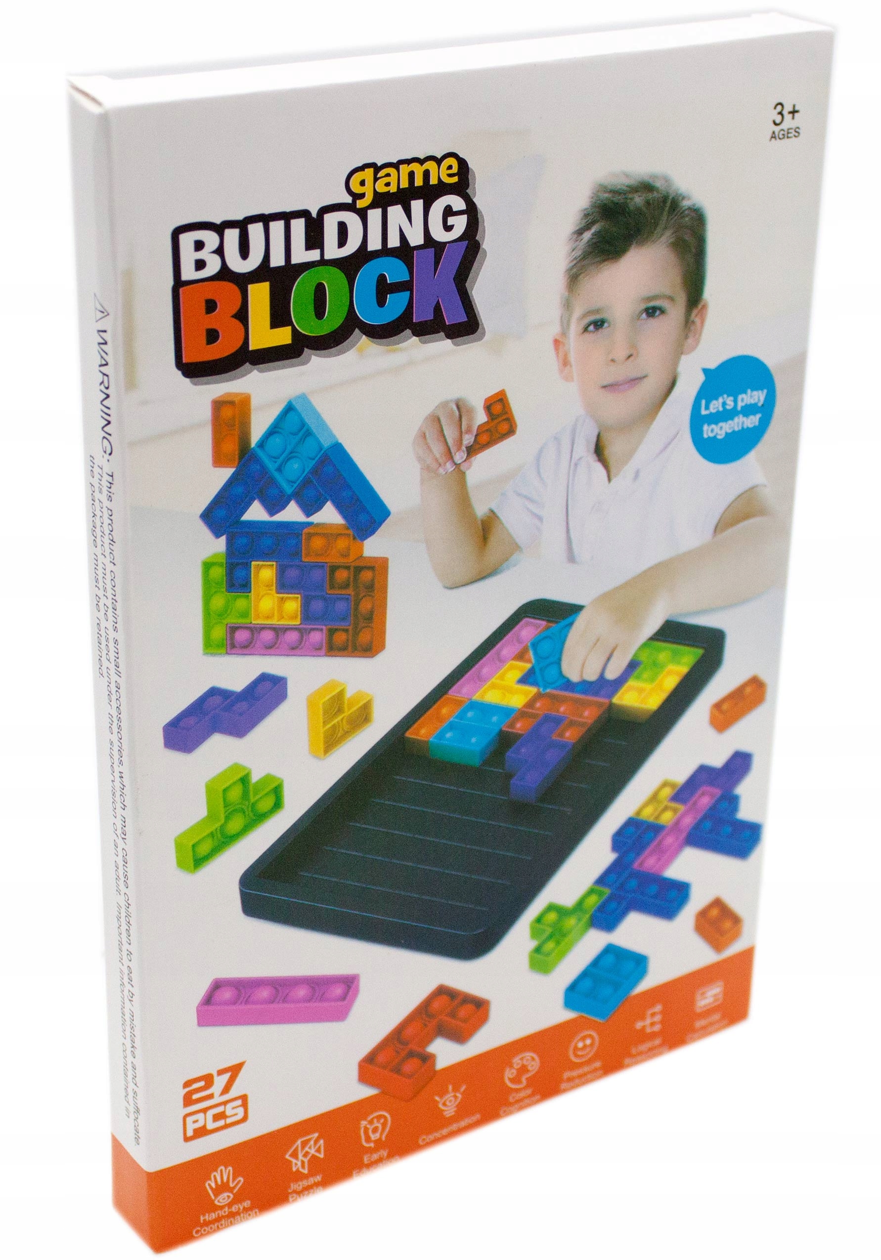 POP IT KLOCKI POPIT TETRIS PUZZLE UKŁADANKA PODRÓŻ Materiał guma plastik