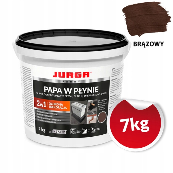 Papa w płynie kolor Brązowy 7 kg Jurga wodoodporna farba