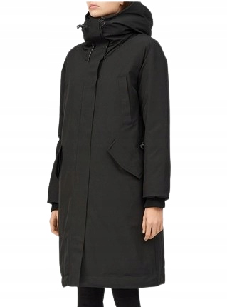 Canadian Classic Černá Prošívaná Bunda S Kapucí Ke Kolenům 46 J5J