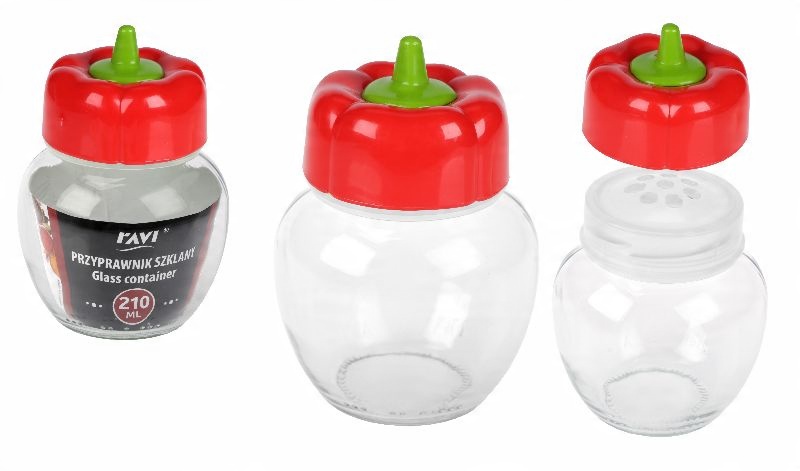 

Przyprawnik szklany 210ml solniczka pieprzniczka