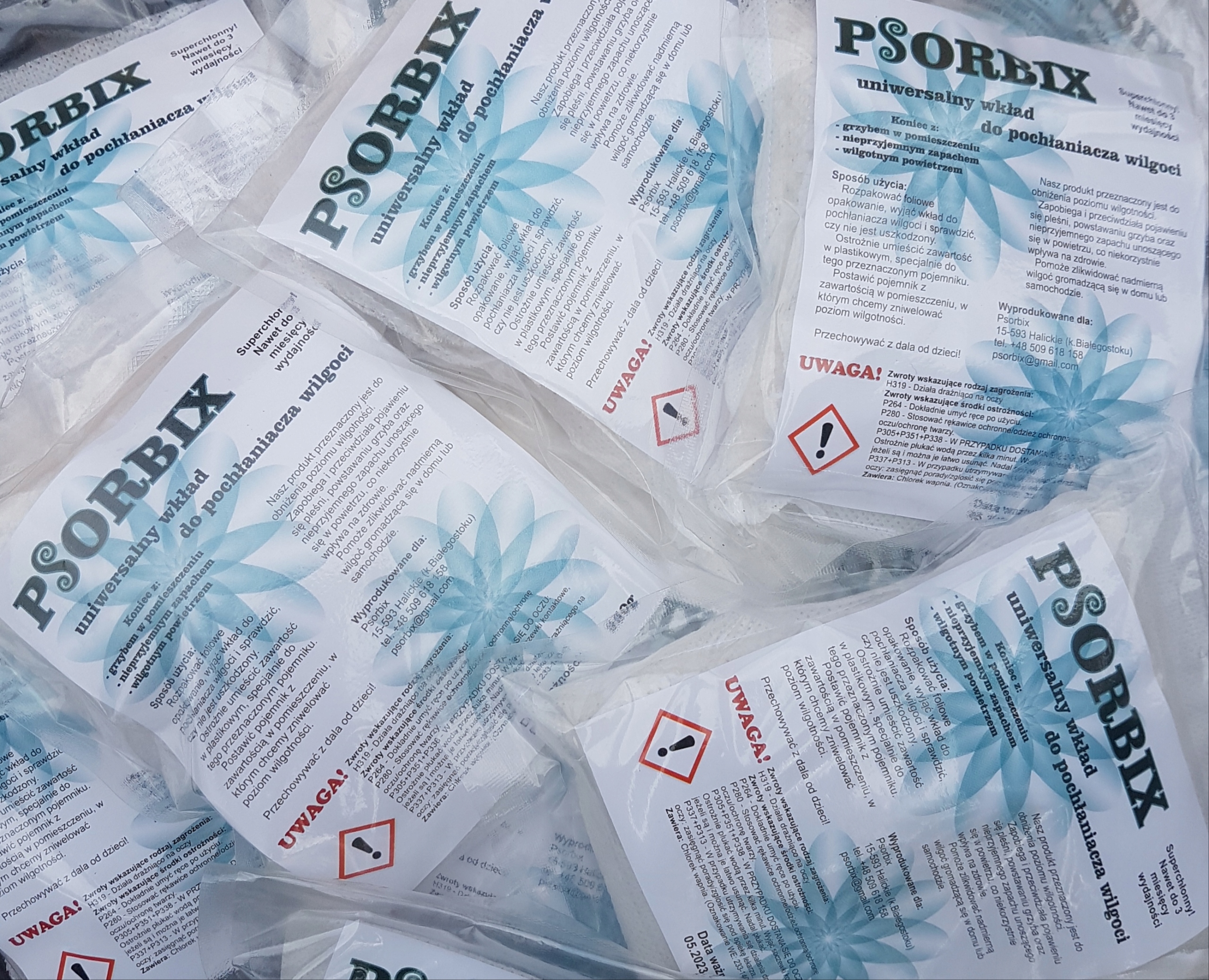 

Pochłaniacz wilgoci - wkład osuszacz 450g x 10 szt