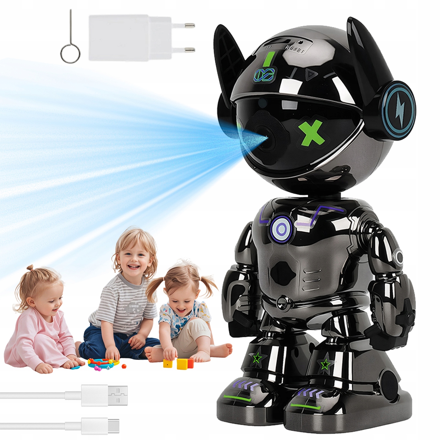 Otočná Domácí Kamera Wifi Chůvička Smart Alarm Mikrofon 2MP Wifi 1080P