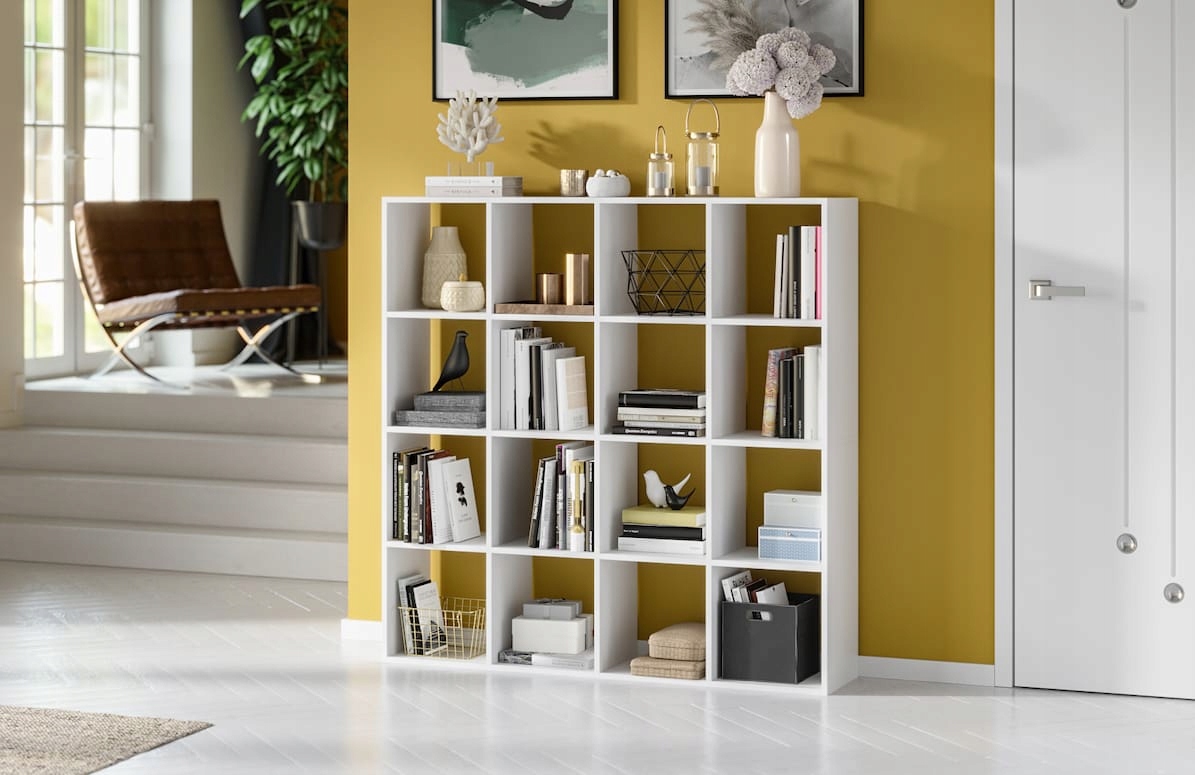 Regał na książki dwustronny Hipokrates Biały Marka Trend Home