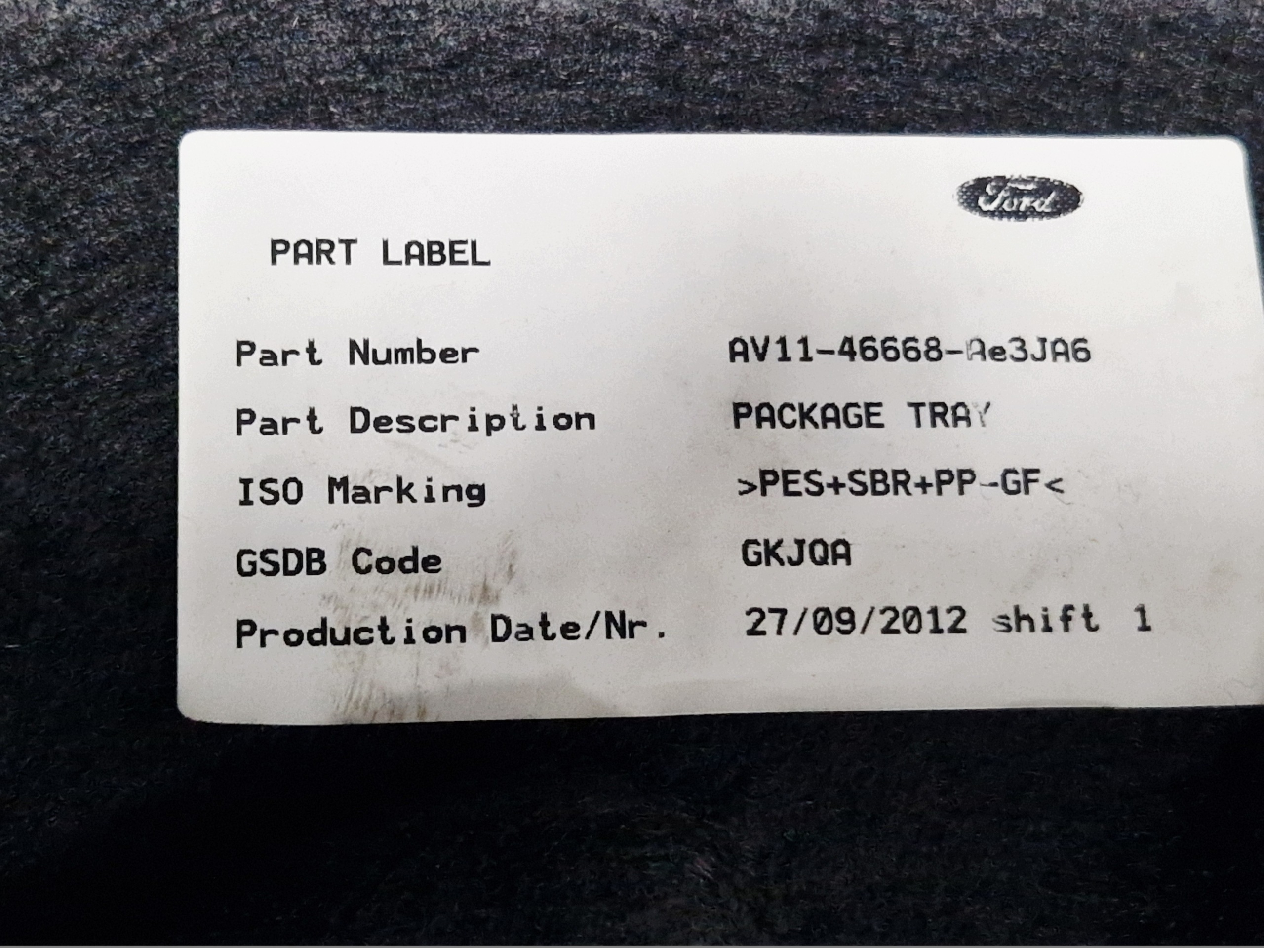 FORD B-MAX BMAX plato boot