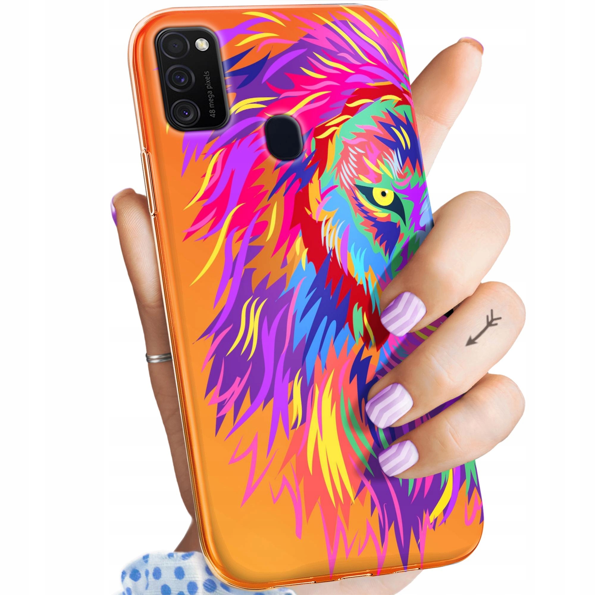 Etui Do Samsung Galaxy M21 Neonowe Neon Jaskrawe Obudowa Pokrowiec