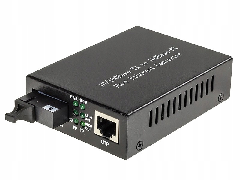 Konwerter 10/100 Mbps RJ-45/SC SM 1550nm 20km WDM LFP