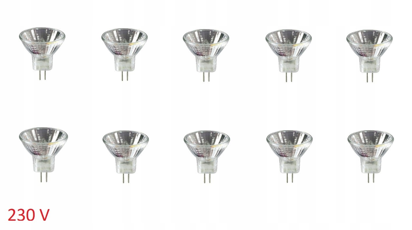

10x Żarówka Żarnik Halogenowa MR16 eco 230V 28W