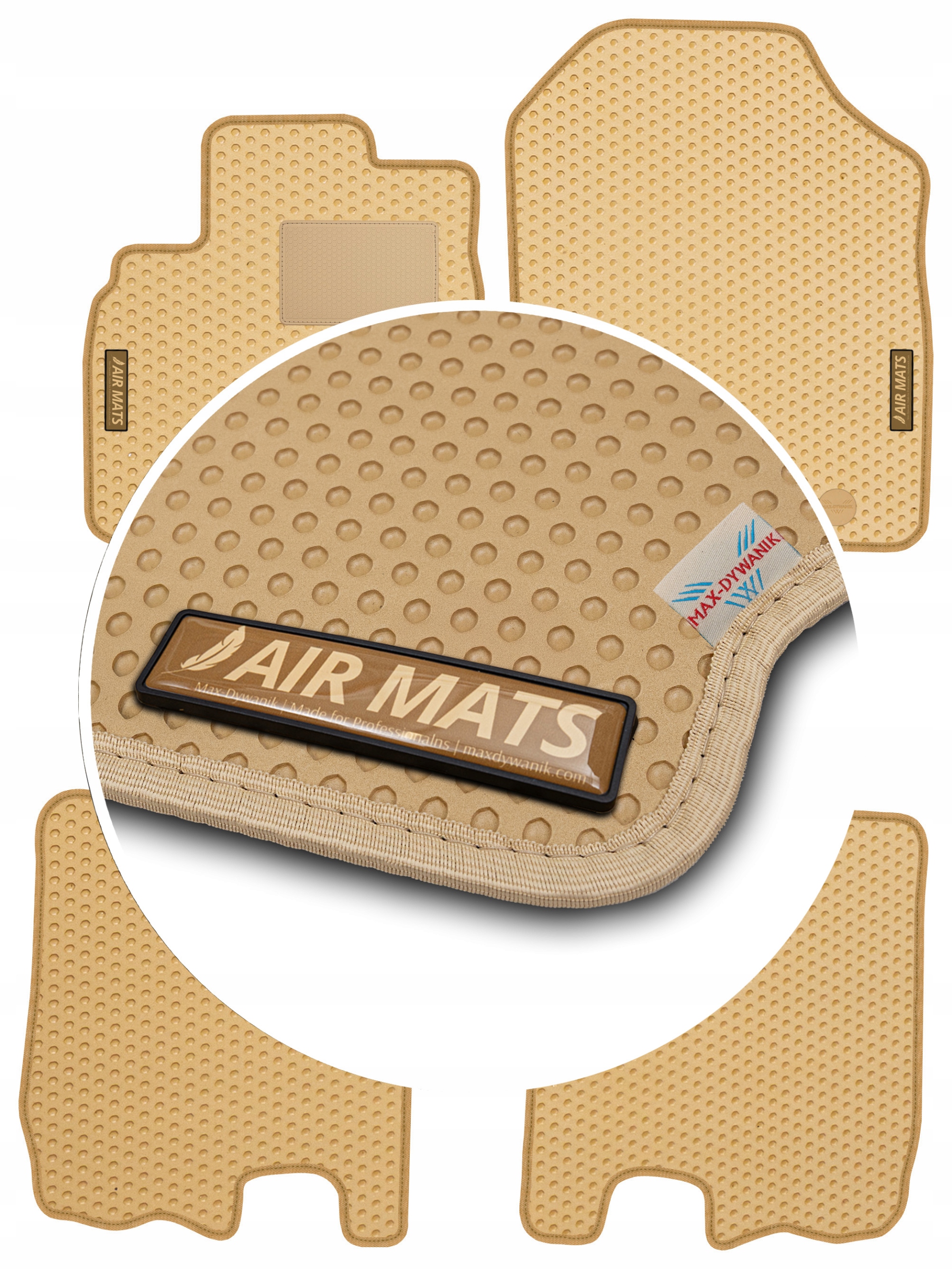 Honda Jazz II 2008-2013 Béžové gumové koberce Eva Air Mats