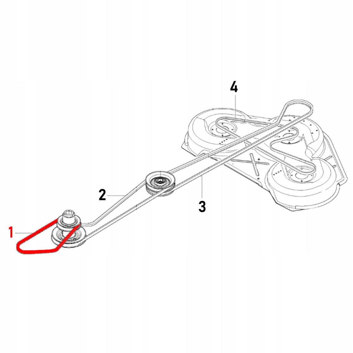 

Pasek Husqvarna Rider silnik skrzynia biegów