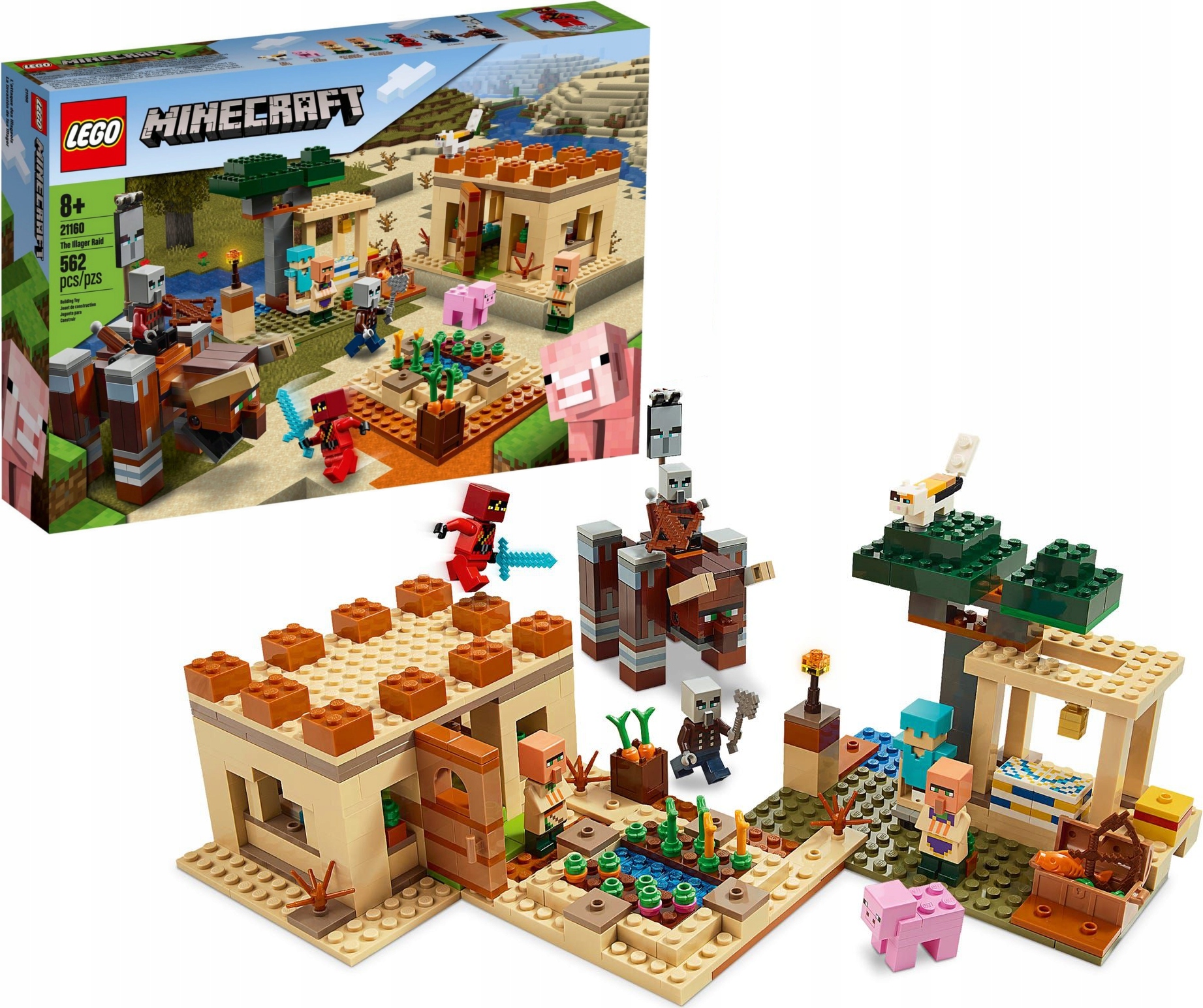 LEGO MINECRAFT 21160 WIOSKA NAJAZD ZŁOSADNIKÓW NA FARMA