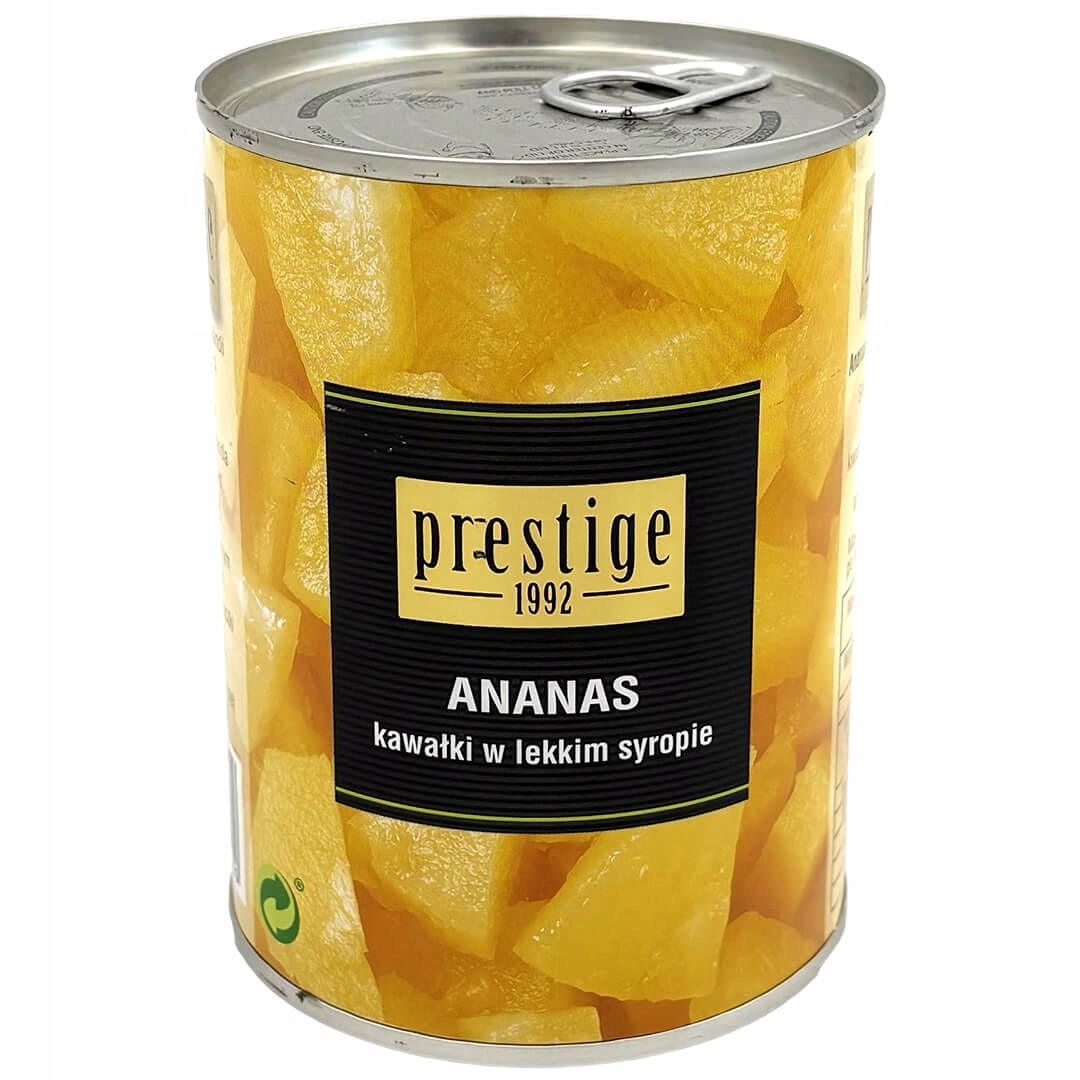 PRESTIGE Ananas w kawałkach w syropie w puszce 565g