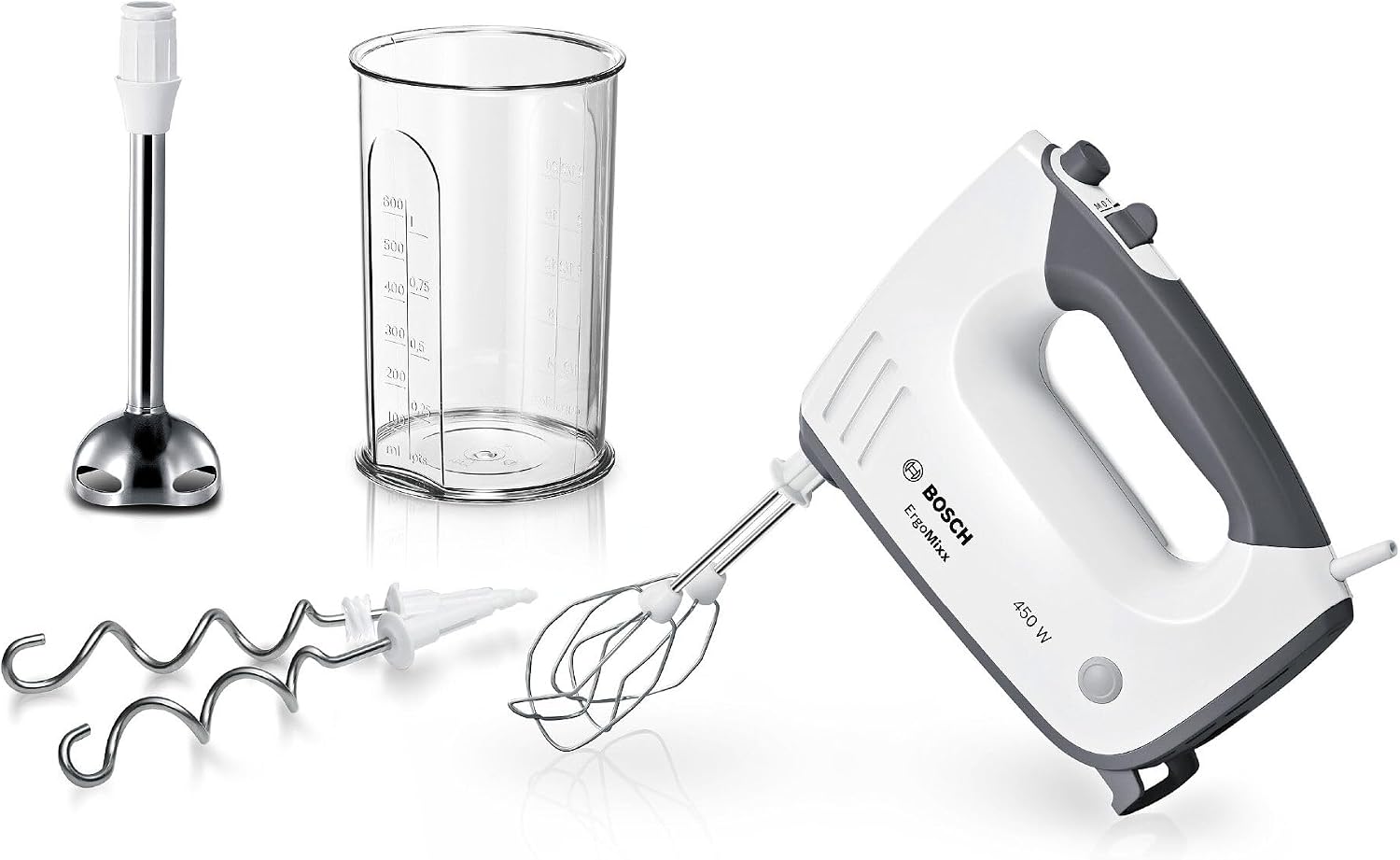 Bosch Ergomixx MFQ37470 Ručný Mixér 750W S Držiakom Softtouch Turbo