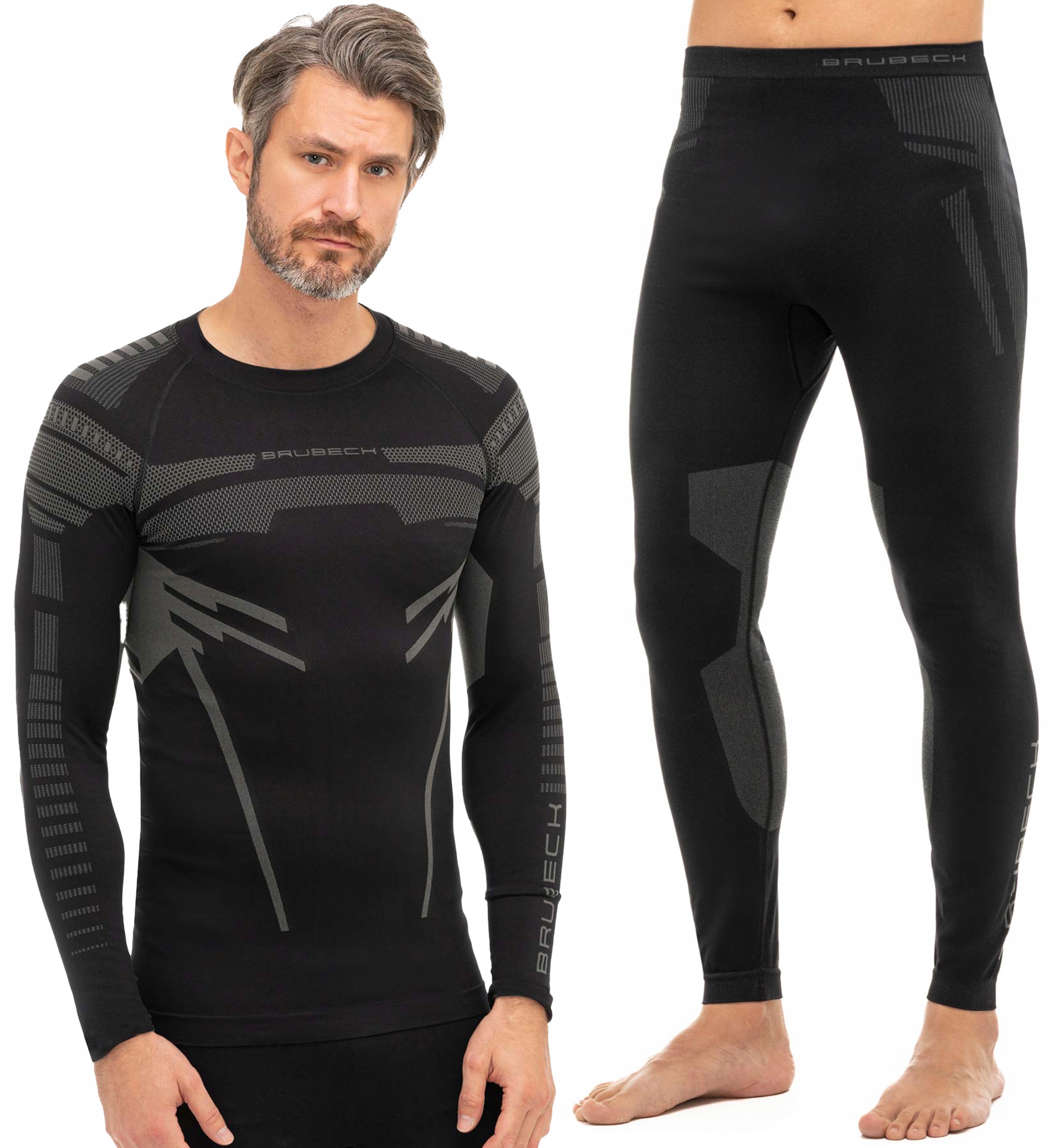 BIELIZNA MĘSKA TERMOAKTYWNA BRUBECK DRY KOMPLET BLUZA I SPODNIE XL