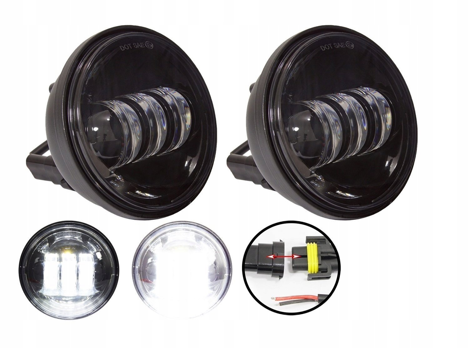 lampy boczne LED 4,5 '' lightbary Harley Road King