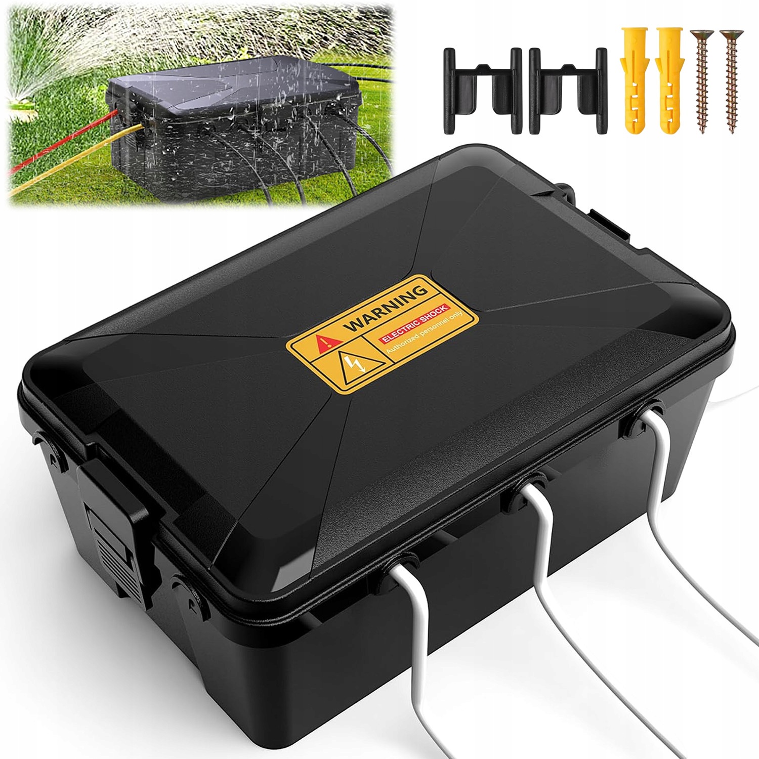 Hermetická Krabička IP54 Na Prodlužovací Kabel Průhledná 33*21.5*13 CM