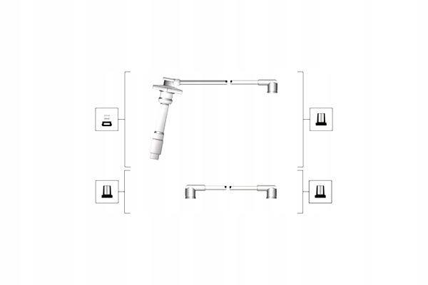 MAGNETI MARELLI ZESTAW PRZEWODÓW ZAPŁONOWYCH OPEL ASTRA F TOYOTA