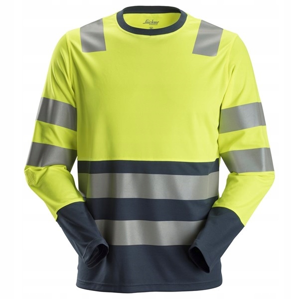 Koszulka Robocza Z Długim Rękawem t-shirt Snickers AllroundWork 2433 Hi-Vis