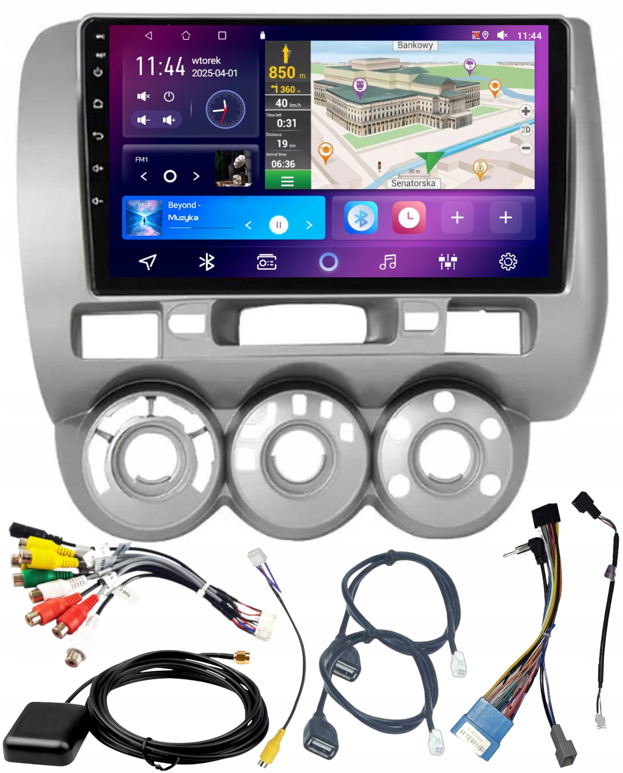 Autorádio Carplay Gps Honda Jazz 2001-2008 Android Bt Wifi 4GB 64GB