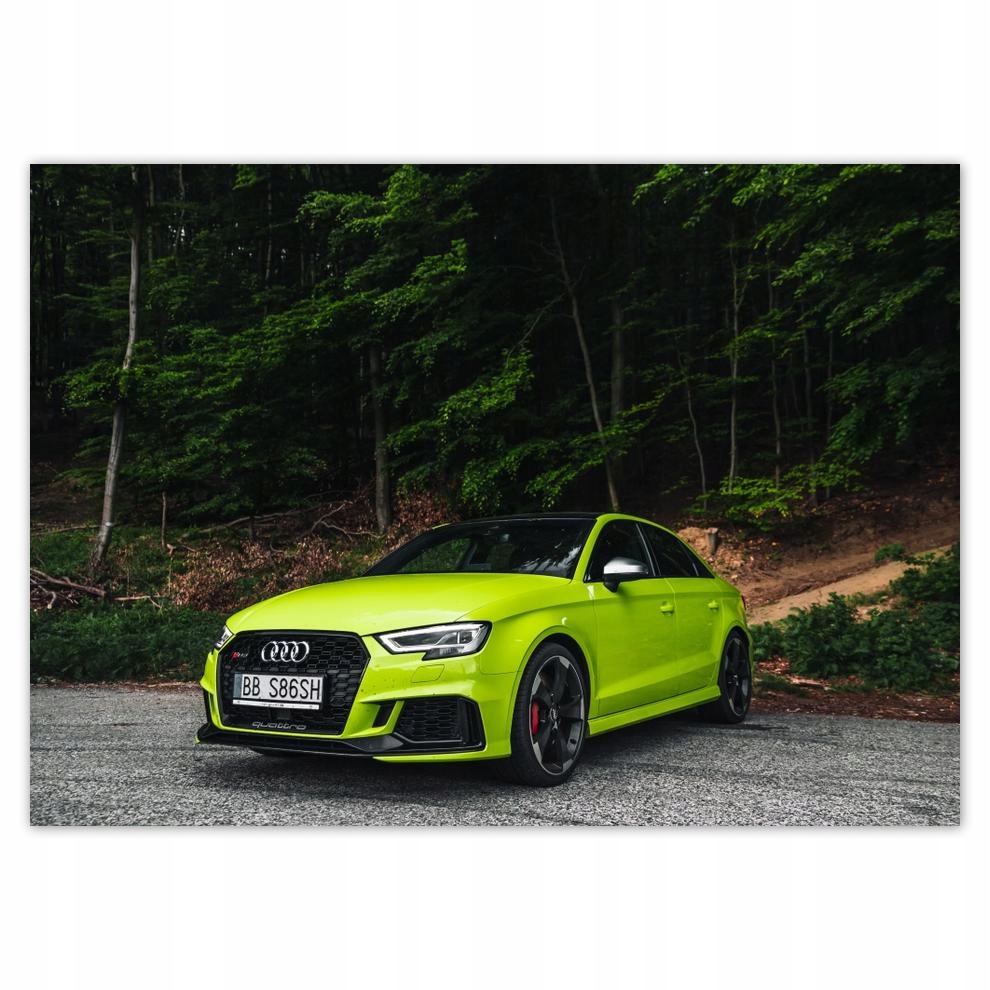 

Plakat 70x50 Limonkowe Audi Auto