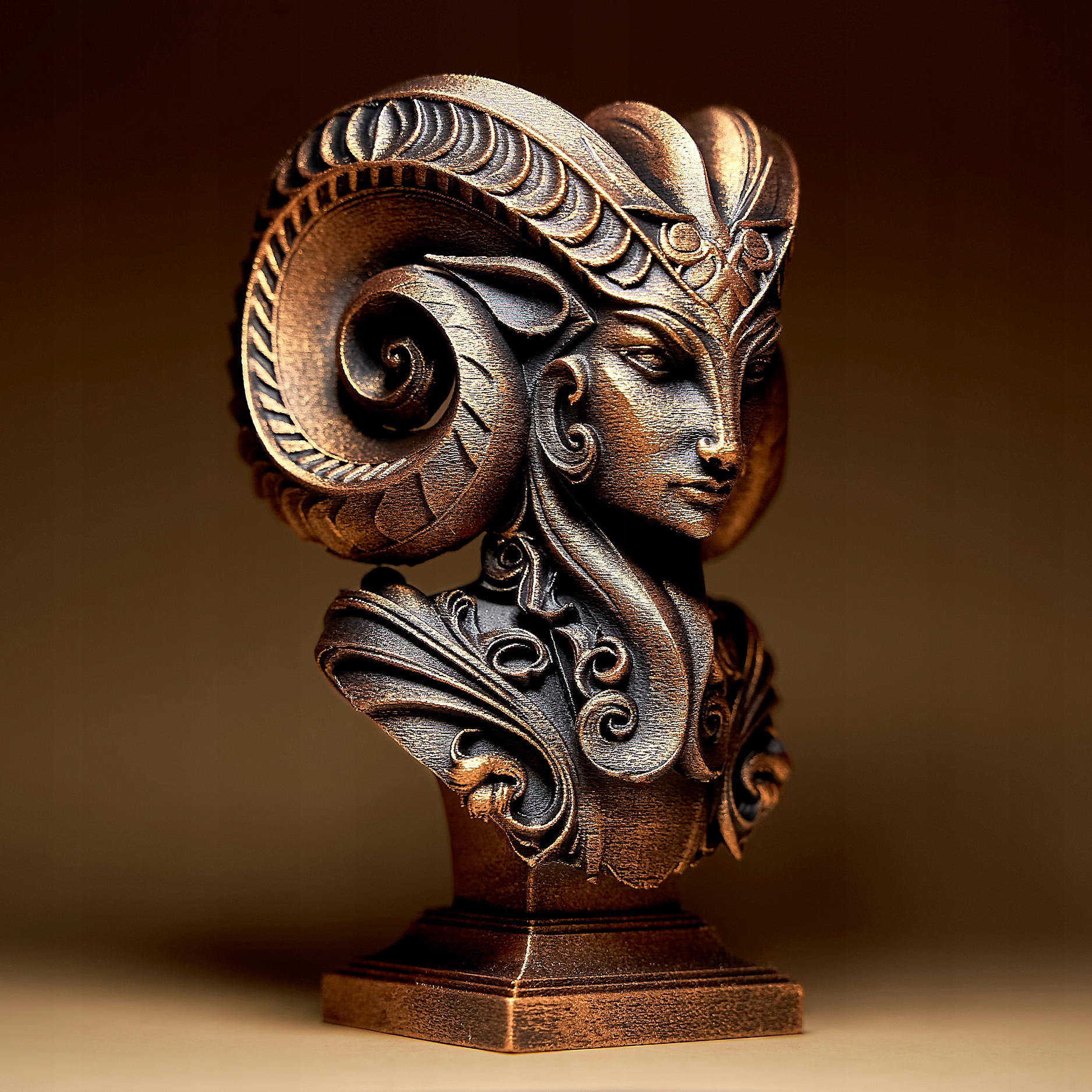 Beran Znamení zvěrokruhu Žena Fantasy Figurka Soška Dekorace 3D tisk 15 cm