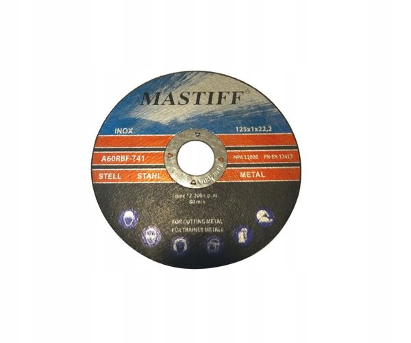 

Tarcza do cięcia stali metalu 125x1,0 Mastiff