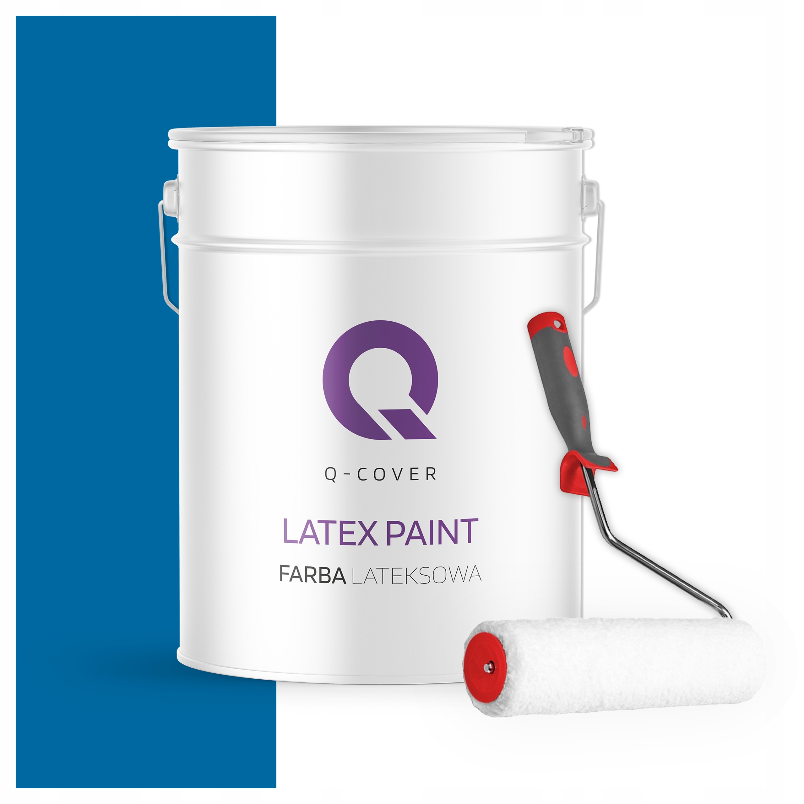 Latexová farba na steny stropov Hlboká matná 10L Tmavo modrá valček