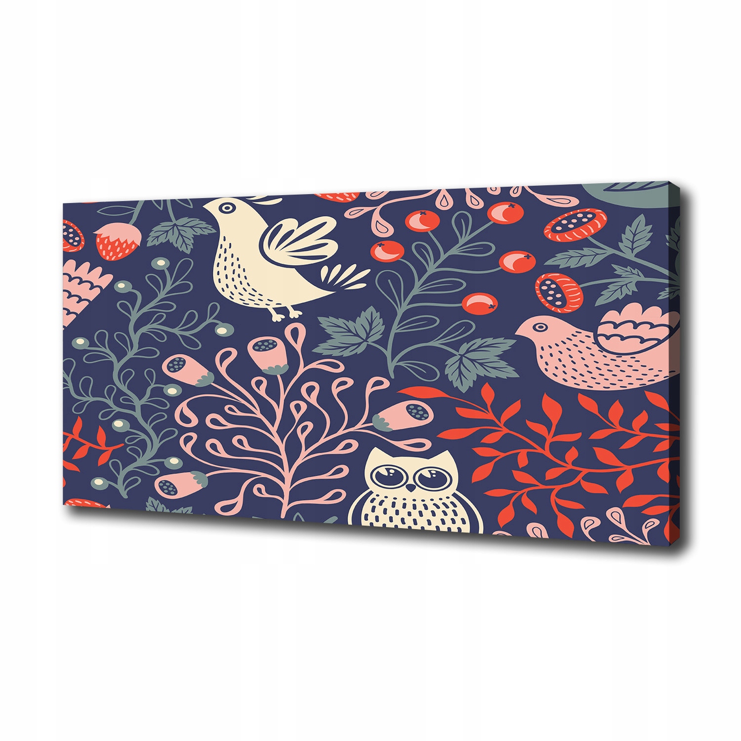 

Foto obraz na płótnie Kury sowa rośliny 100x50 cm