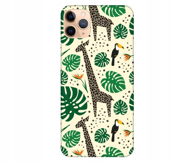 

Etui pokrowiec do iPhone 11 Pro Max Zyrafy tukany