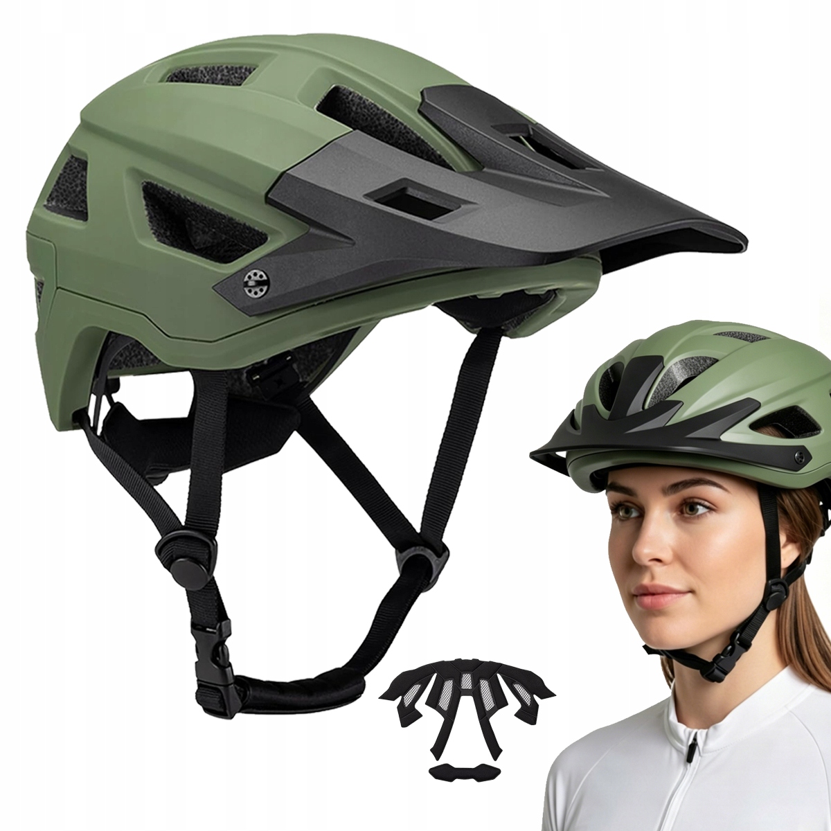 Kask Rowerowy Na Rower Męski Damski Regulowany 58-61 CM
