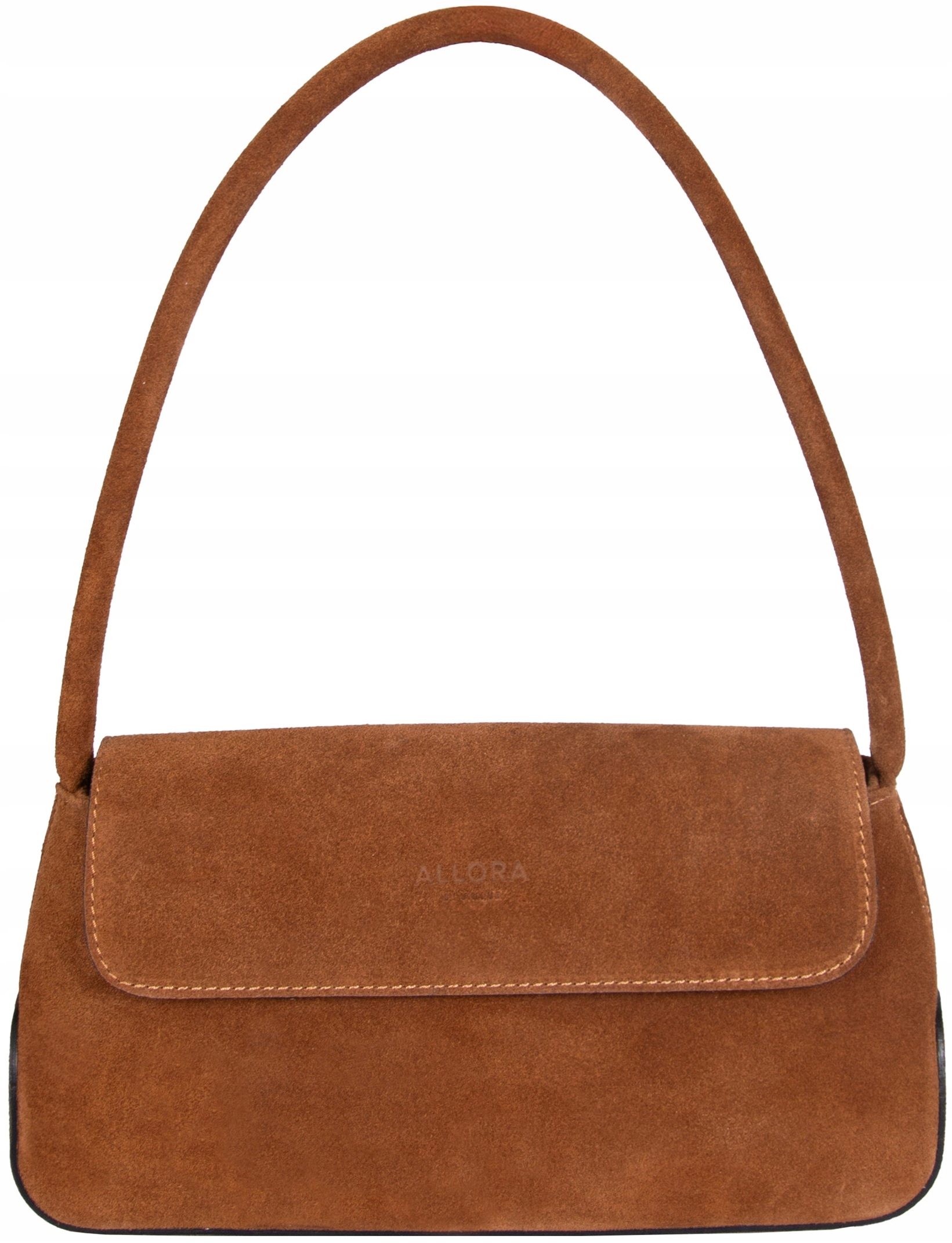 Malá dámská kabelka Elegantní kožená přes rameno Semišová přírodní kůže