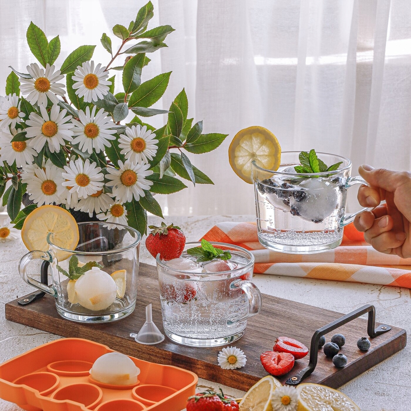 6x Szklane kubki do kawy szklanki do herbaty Tadar Linia Sue