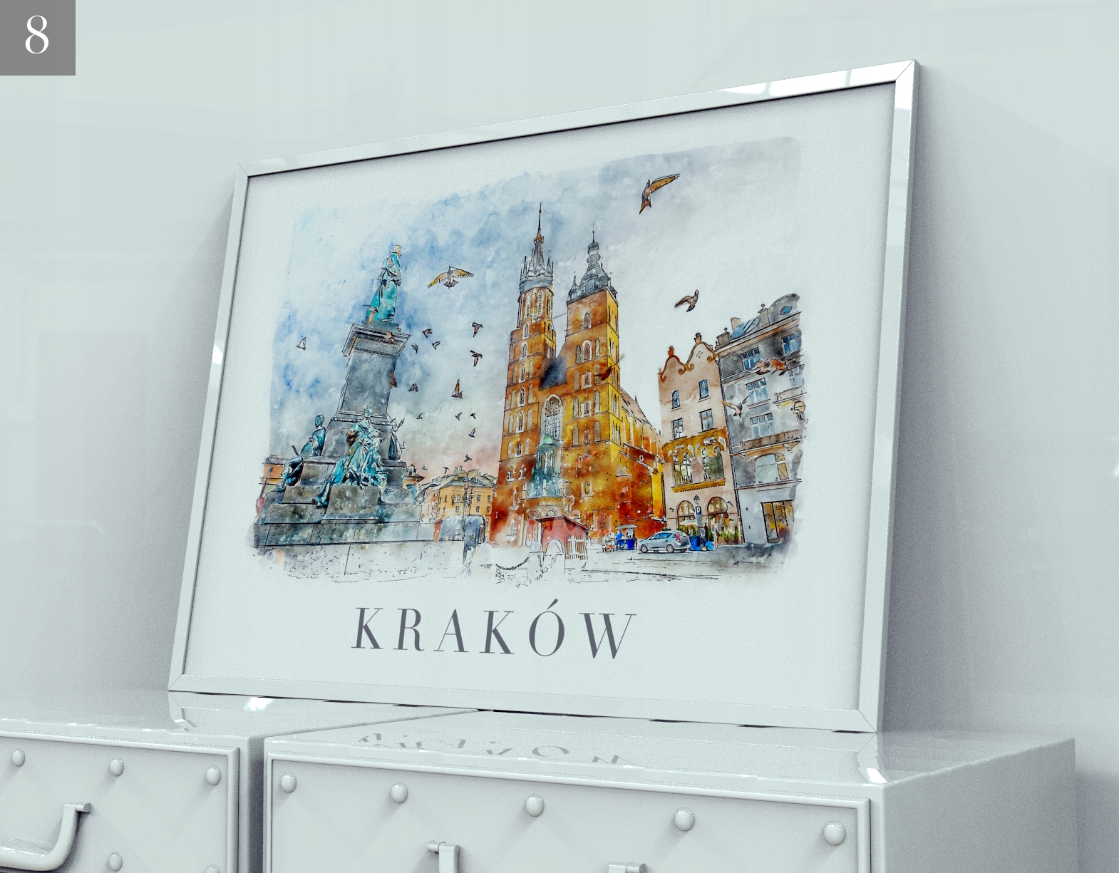 Kraków Pamiątki Plakaty Wawel Sukiennice Mapa A4