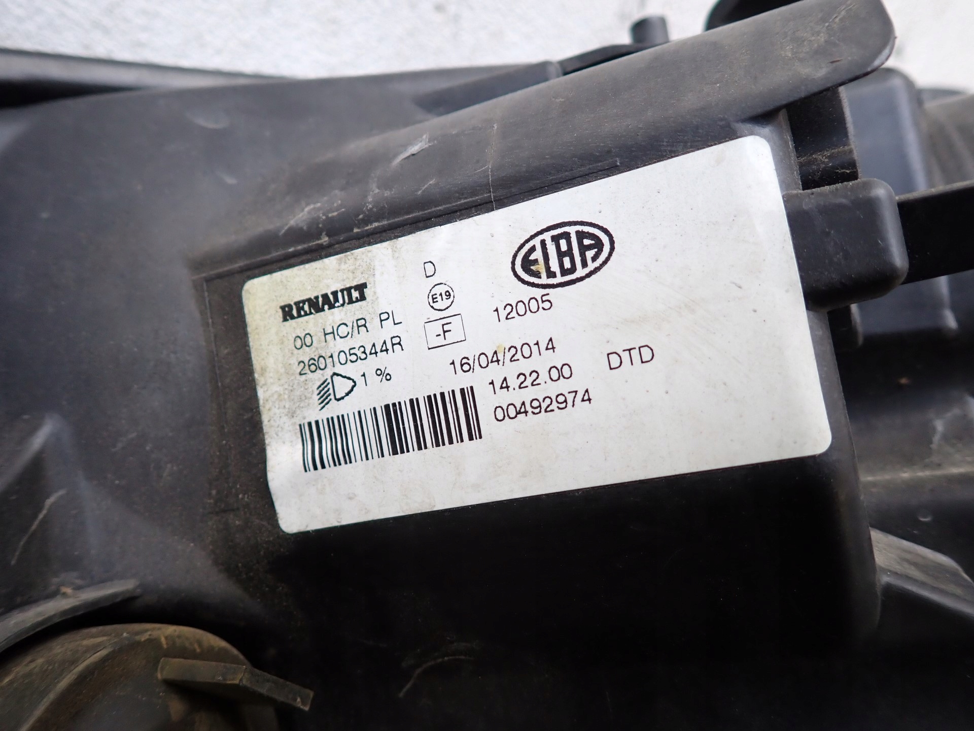 light right REFLEKTOR right DACIA SANDERO 2 II 2012-2015R 260105344R
