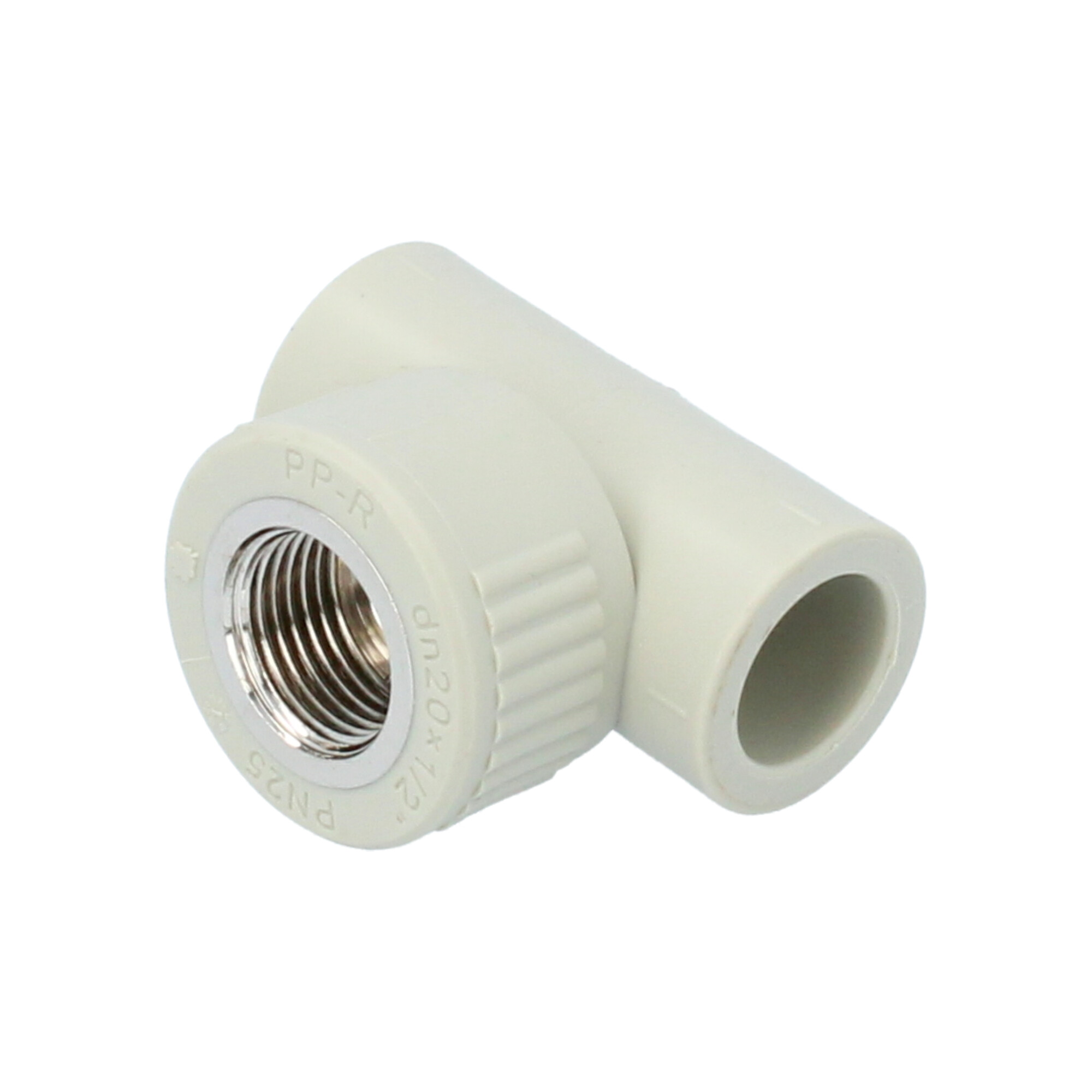 

Trójnik Pp-r zgrzewany 20x1/2x20 Gw polipropylen