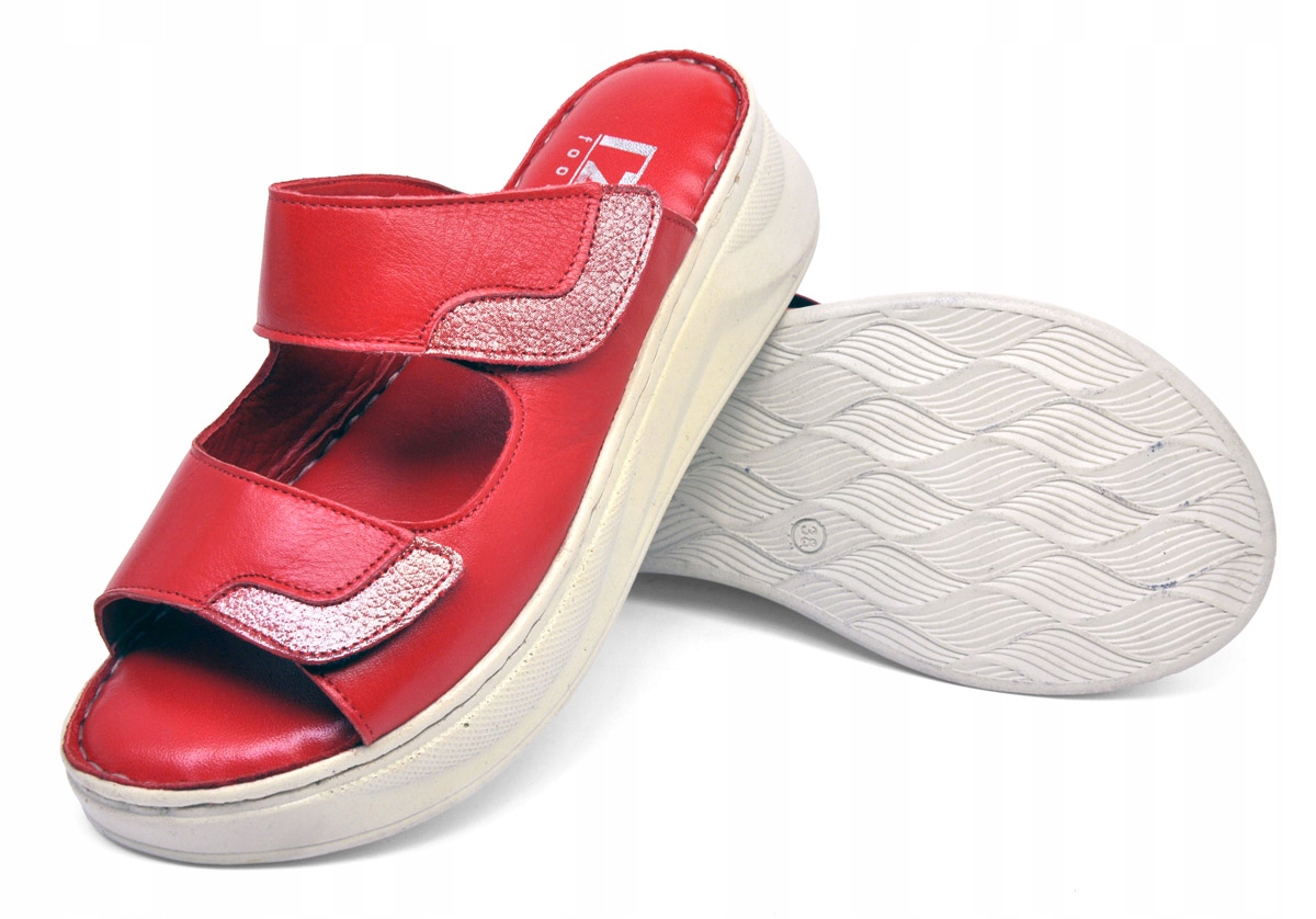 Izzi Nazouváky Rozepínací Koturny Platformy 41 Přírodní Kůže