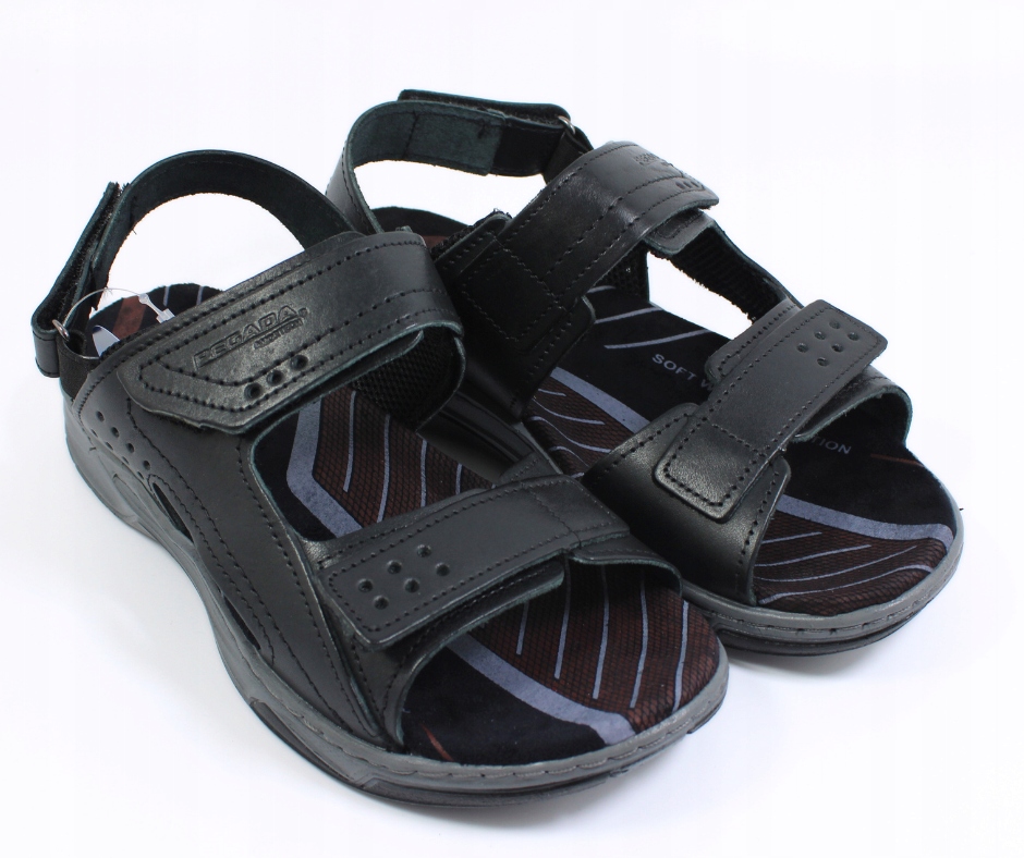 Pánské kožené sandály černé vel. 43 Pegada 132257-04