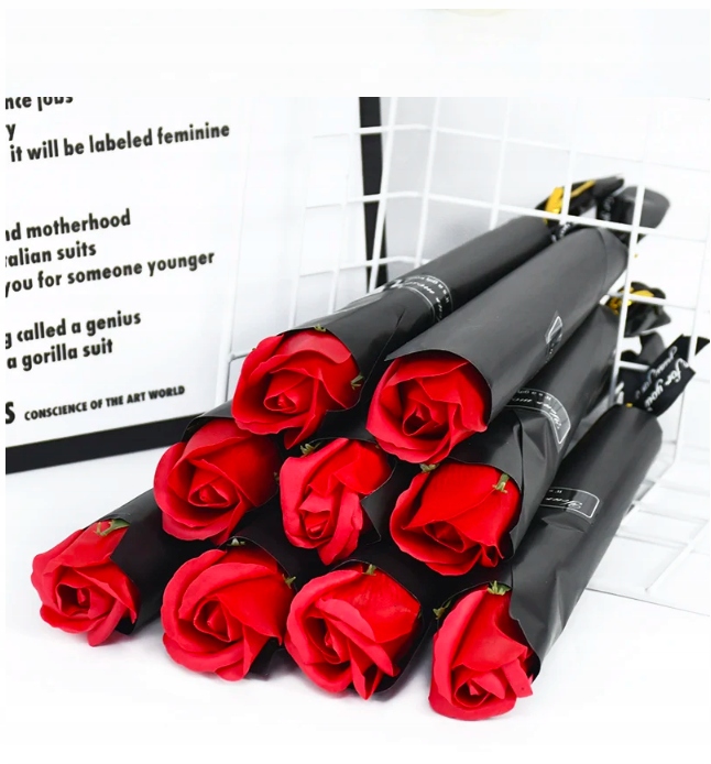 WIECZNA RÓŻA MYDLANE RÓŻE PREZENT WALENTYNKI PŁATKI RÓŻ FLOWER BOX 10SZT Marka inna