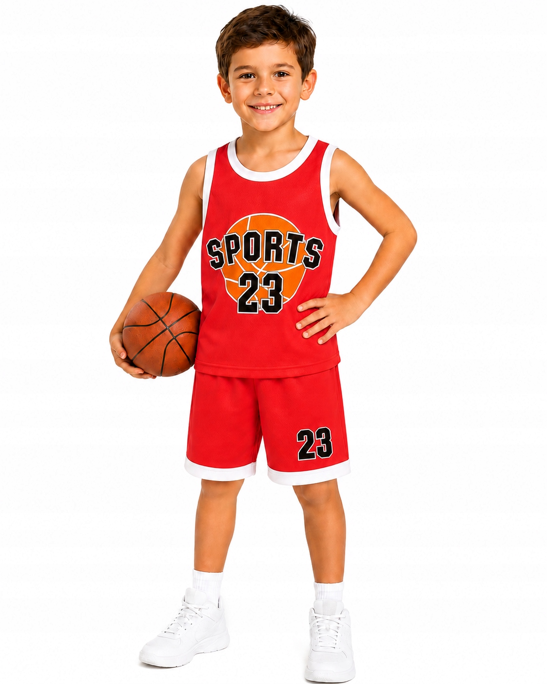 Komplet Sportowy Dziecięcy Koszulka+ Spodenki Basketball 23 r.130 7-8 lat