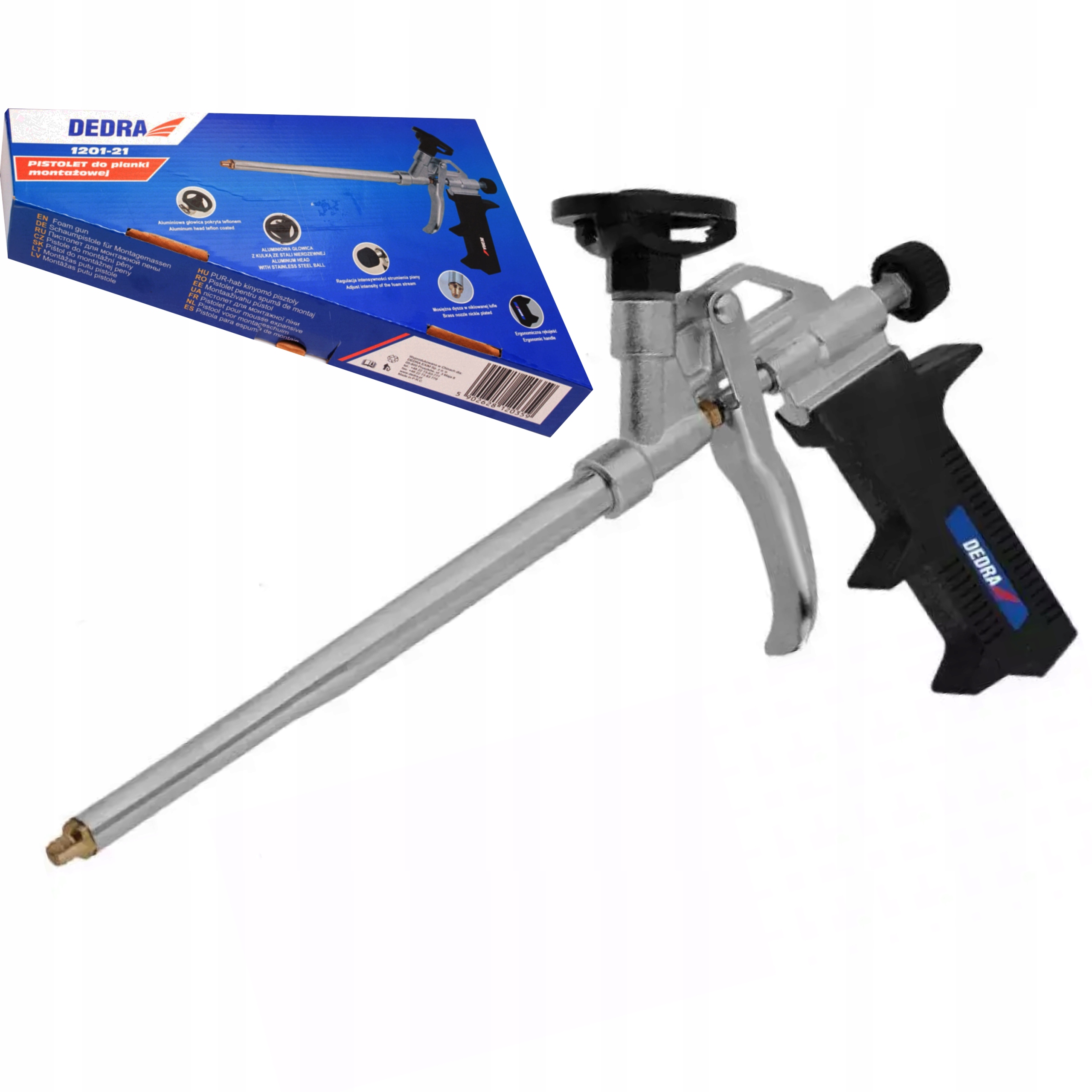 DEDRA PISTOLET DO PIANKI METAL MOSIĘŻNA DYSZA