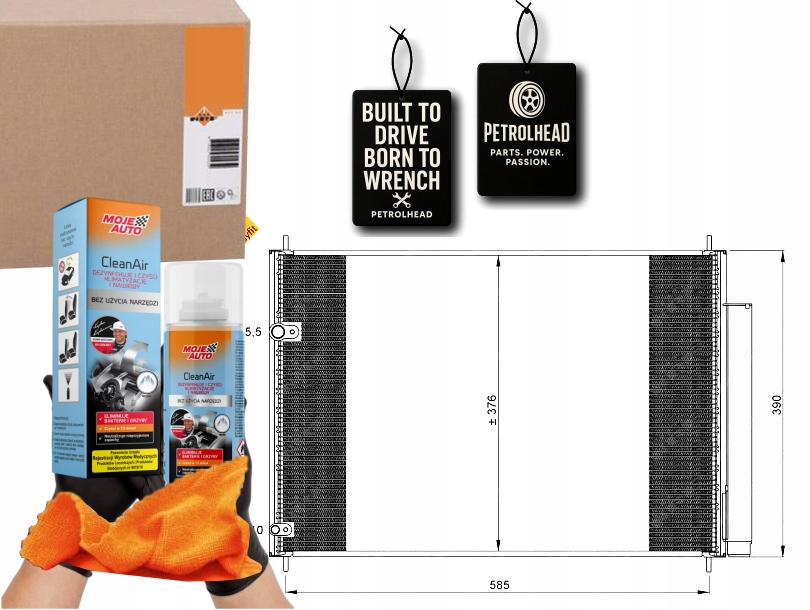 Kondenzátor Klimatizace Toyota Auris Avensis 09- Č. #Petrolhead Pro+ Kit9